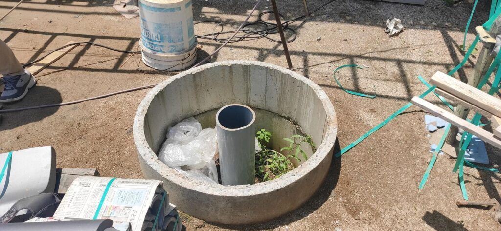 縮小した井戸を再利用（東温市志津川）